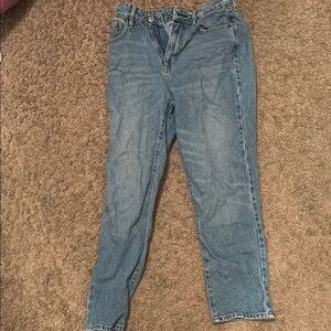 PacSun Blue Straight Leg Jeans with Casual Worn-In Look